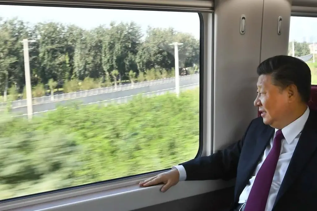 China's President on a train