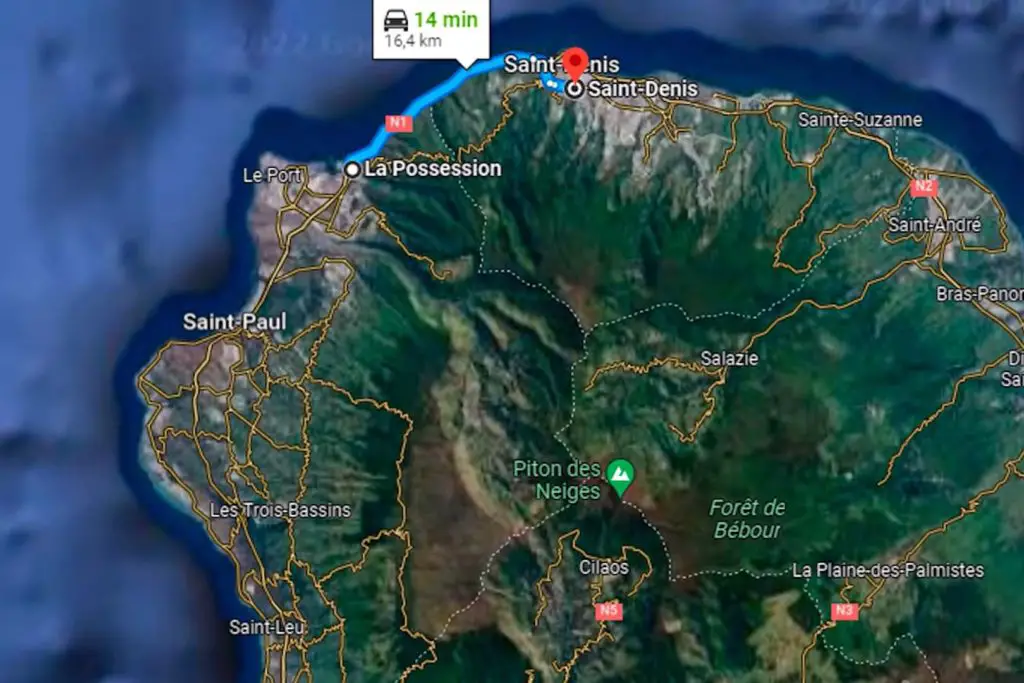 Map Of Reunion Island