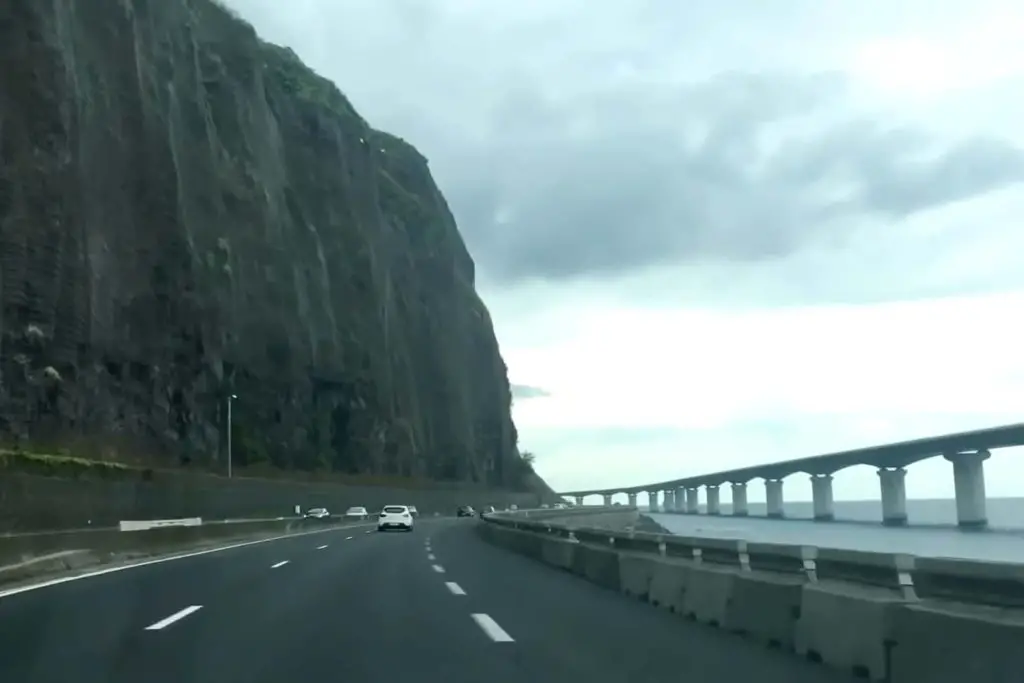 highway close to a cliff